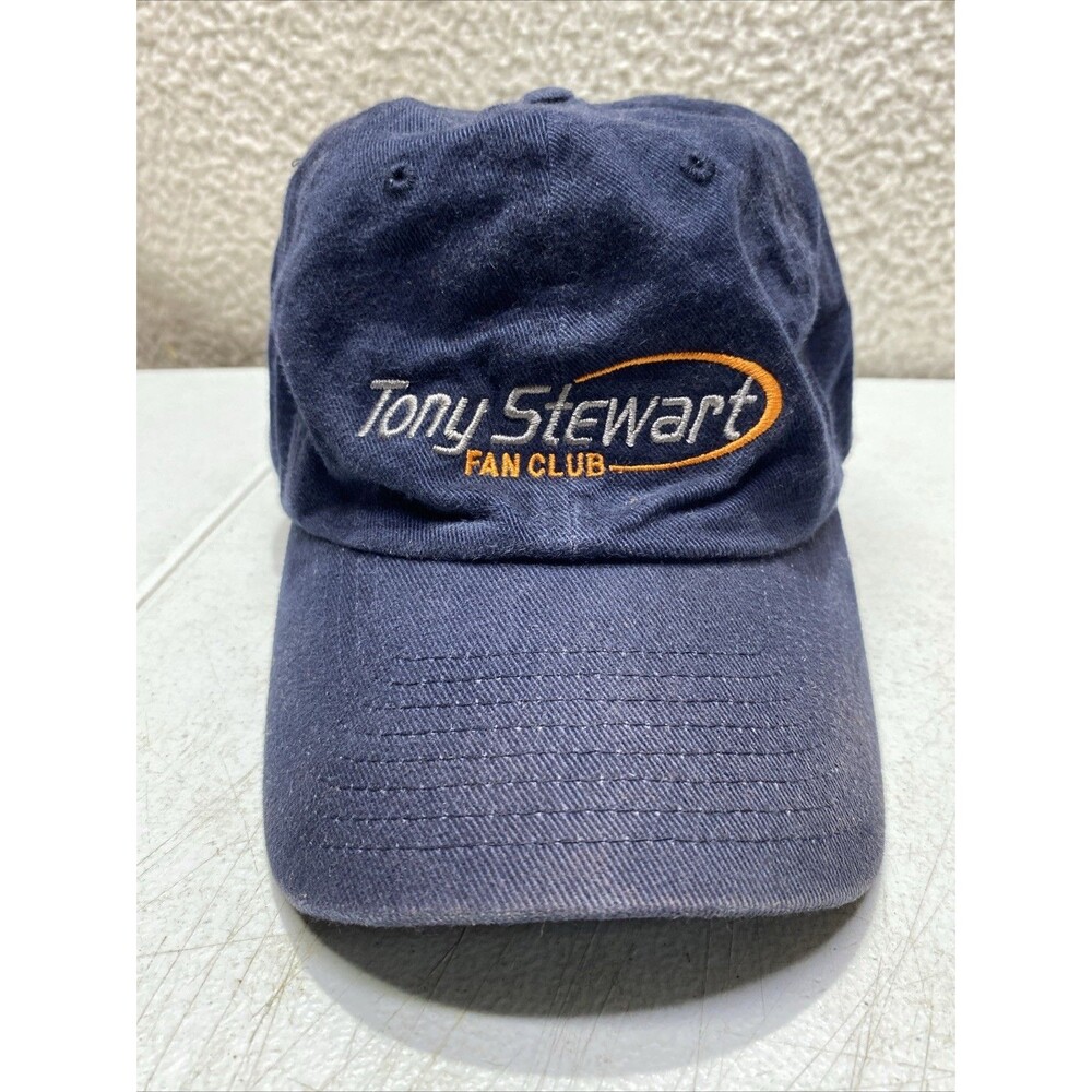 Tony Stewart Fan Club Navy Hat Cap w Orange, Gray  Signature Home Depot Patch